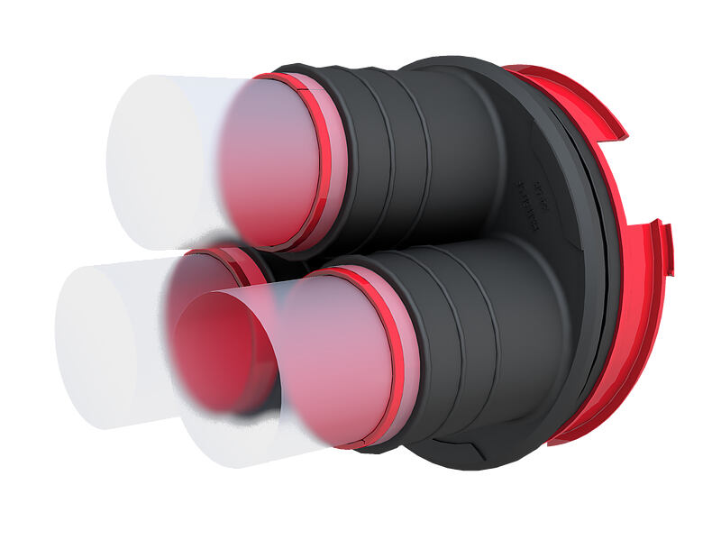 System cover - Cable sealing with elastomer shrink technology