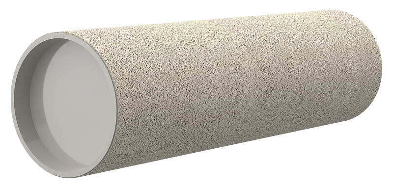 Cement-coated wall sleeve - with special coating