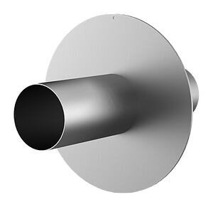 Tubo di rivestimento in acciaio inox con flangia centrale - per la sigillatura nel calcestruzzo