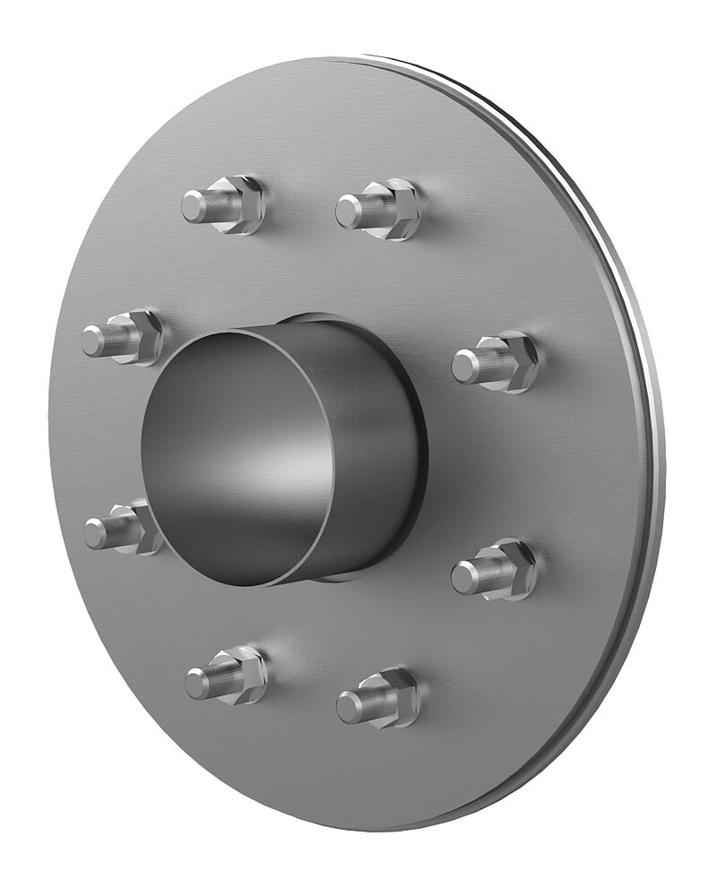 Fiksna/prigradna prirubnica proturne cijevi od nehrđajućeg čelika - za naknadno zatiplavanje za zidove s bitumenskim premazom u skladu s DIN 18533