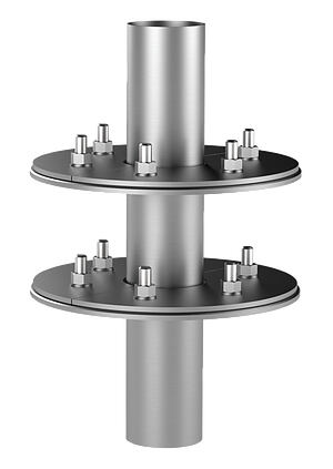 Two-level fixed/loose flange - for retrofit dowelling