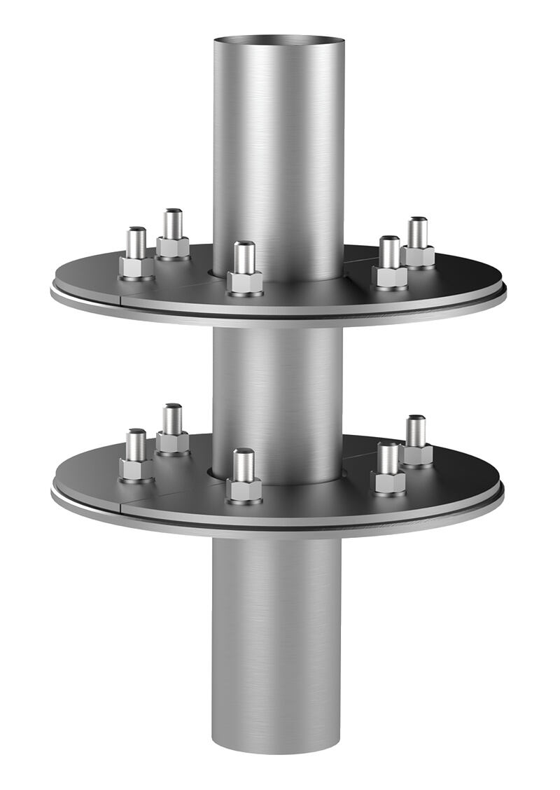 Two-level fixed/loose flange - for retrofit dowelling