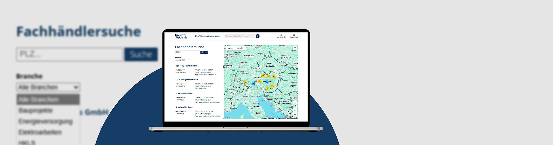 Jetzt noch schneller zu Ihrem passenden Ansprechpartner